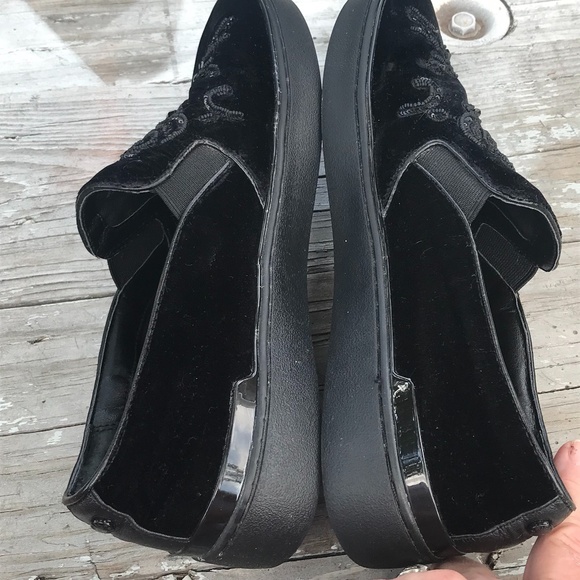 SALE! Michael Kors Beaded Velvet Black Loafers - Picture 12 of 14